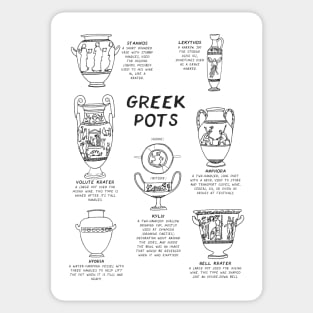 Greek Myth Comix - Guide to Greek Pottery Sticker